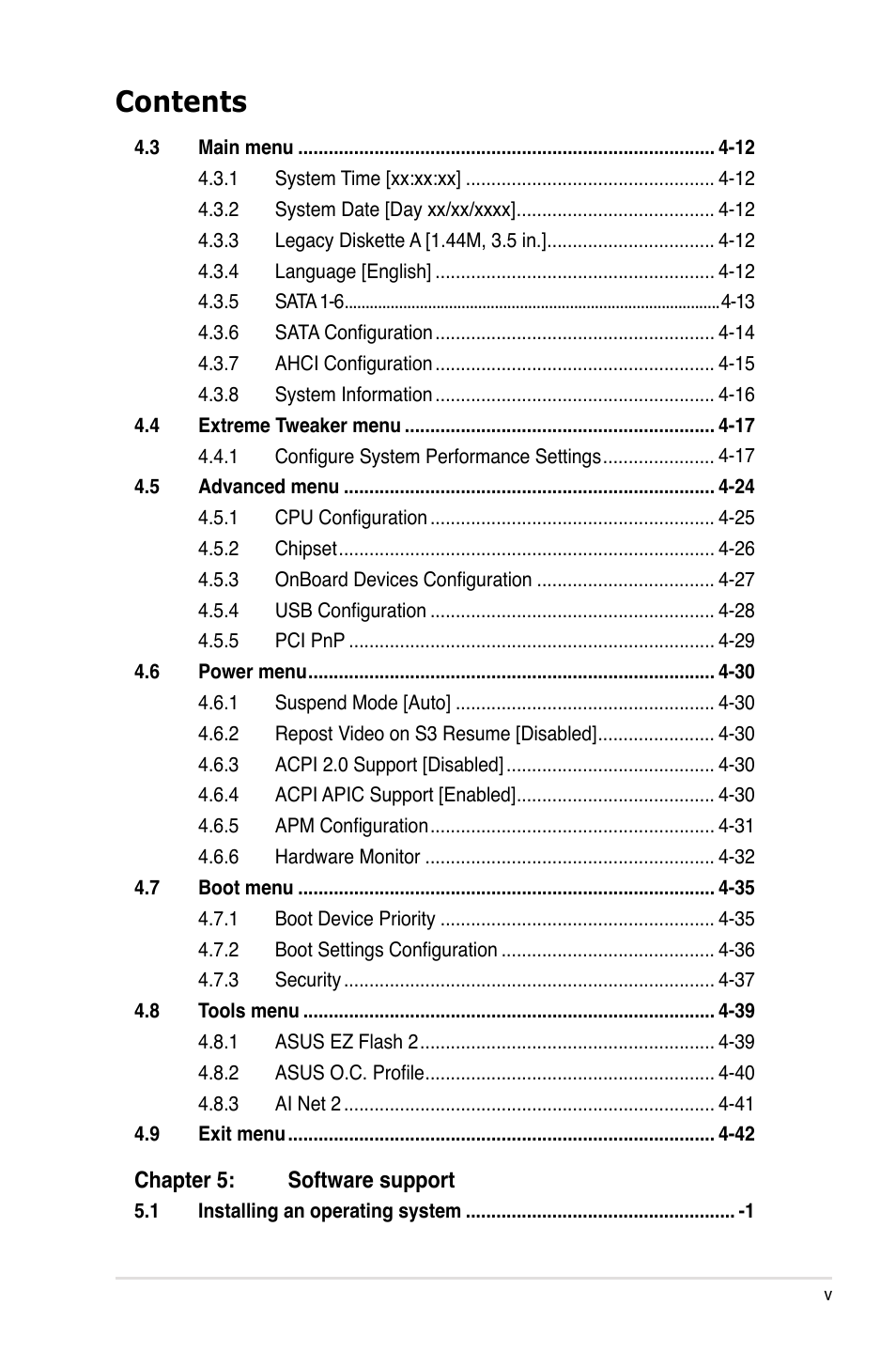 Asus Maximus Extreme User Manual | Page 5 / 196