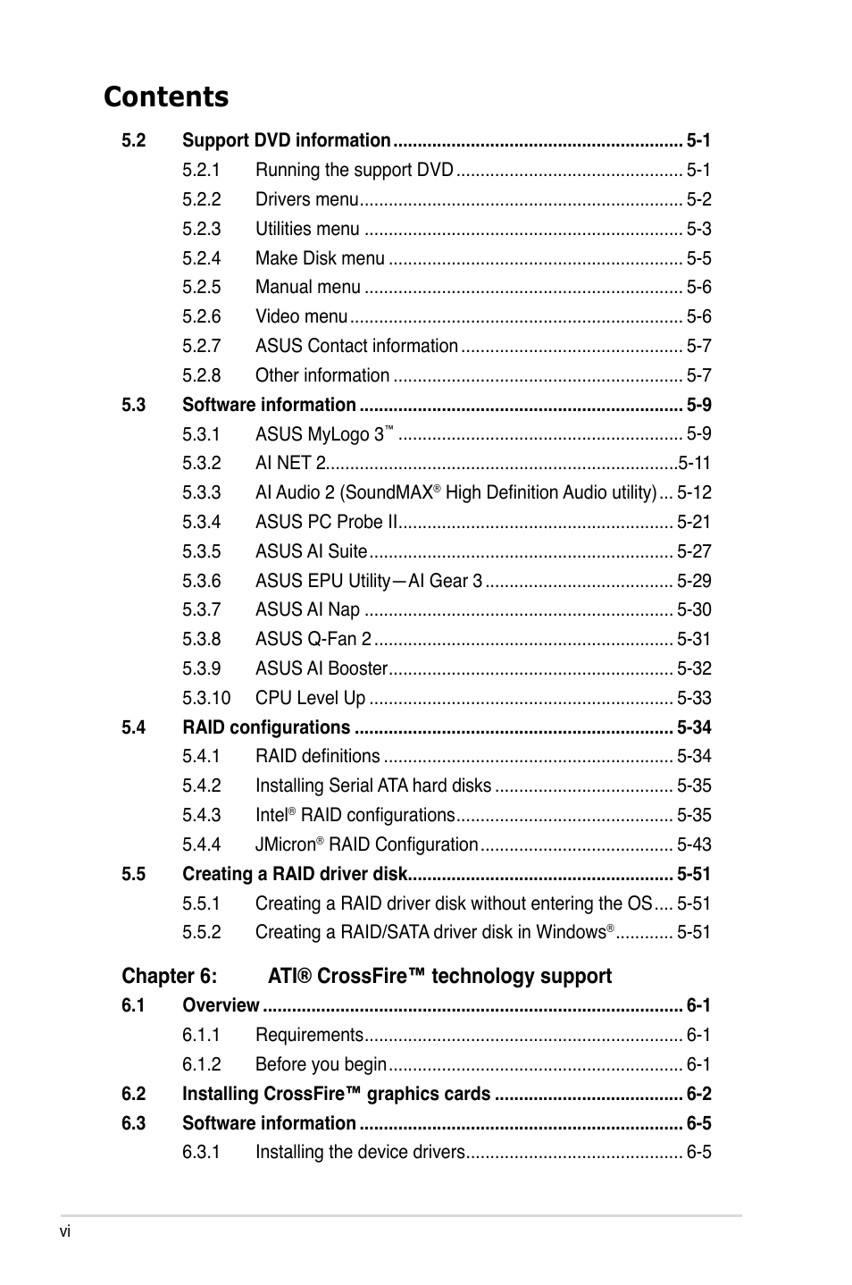 Asus Maximus Extreme User Manual | Page 6 / 196