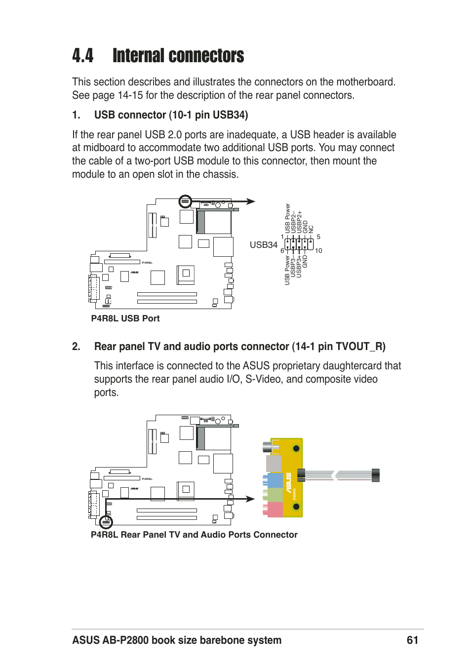 4 internal connectors | Asus Pundit-R User Manual | Page 61 / 94