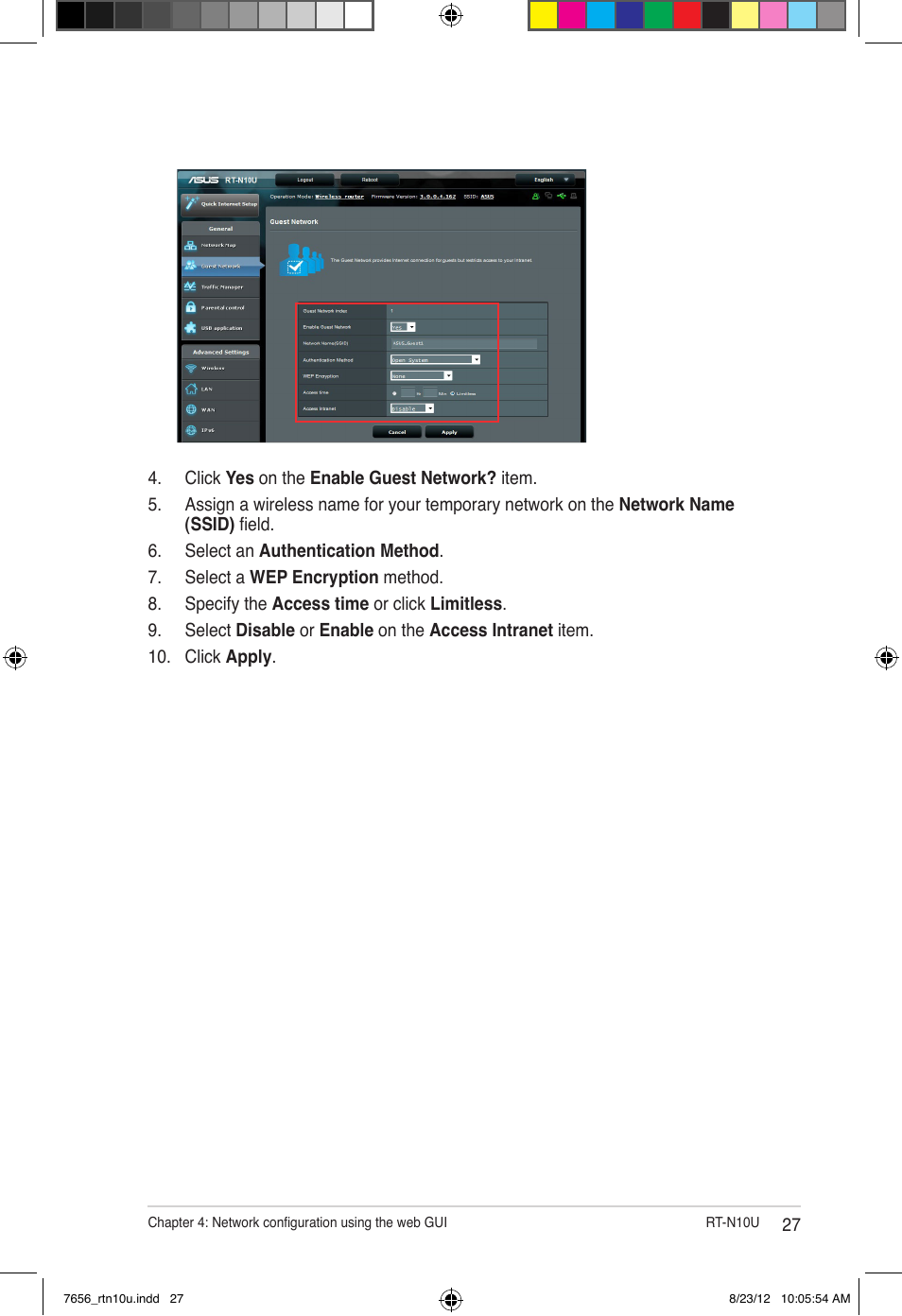 Asus RT-N10U (VER.B1) User Manual | Page 27 / 72