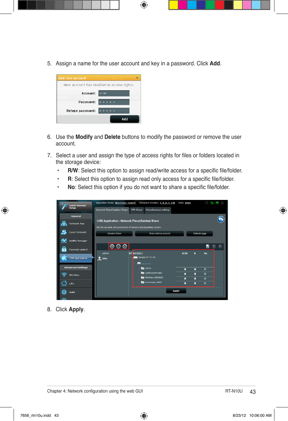 Asus RT-N10U (VER.B1) User Manual | Page 43 / 72