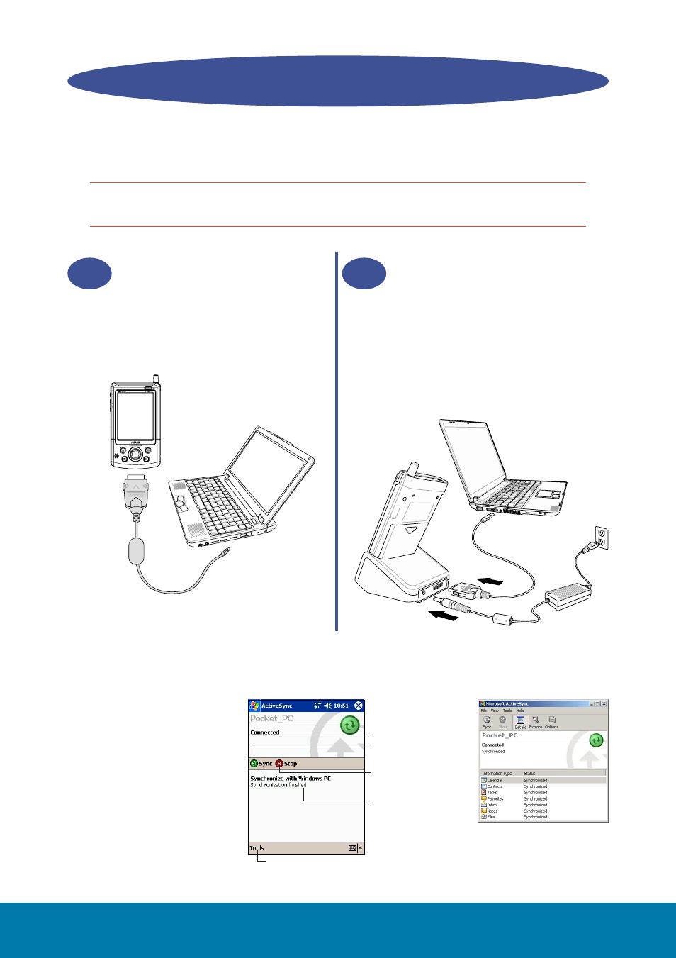 Synchronizing mypal | Asus MyPal A716 User Manual | Page 4 / 6