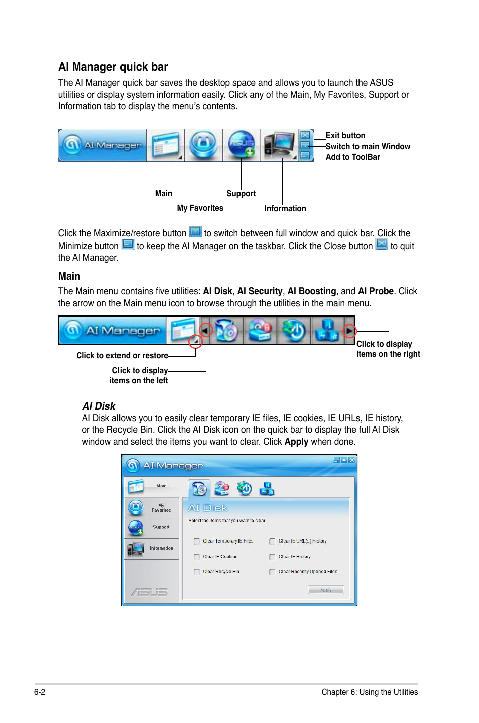 Ai manager quick bar | Asus CM1630 User Manual | Page 52 / 71