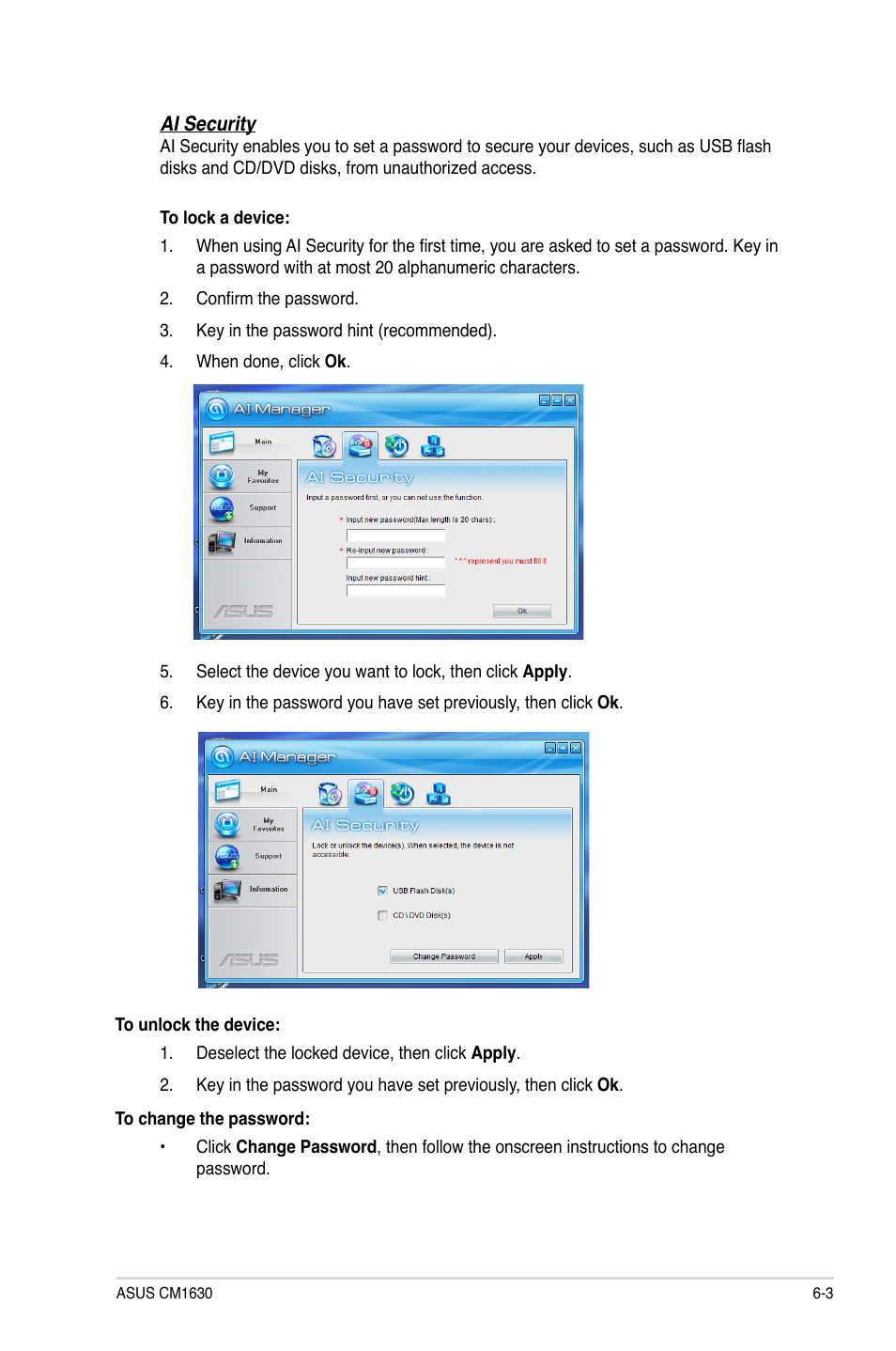 Asus CM1630 User Manual | Page 53 / 71