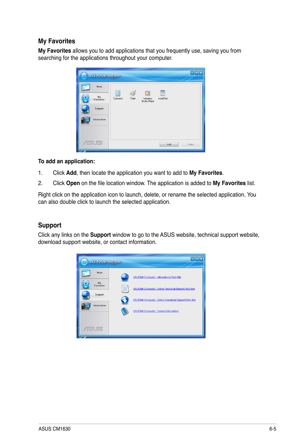 Asus CM1630 User Manual | Page 55 / 71