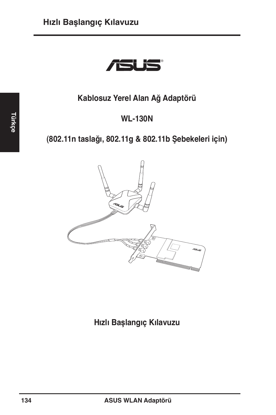 Hızlı başlangıç kılavuzu | Asus WL-130N User Manual | Page 135 / 177