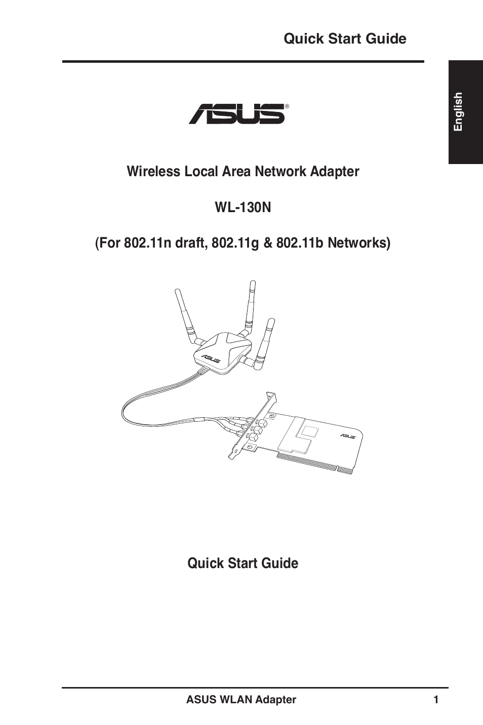Quick start guide | Asus WL-130N User Manual | Page 2 / 177