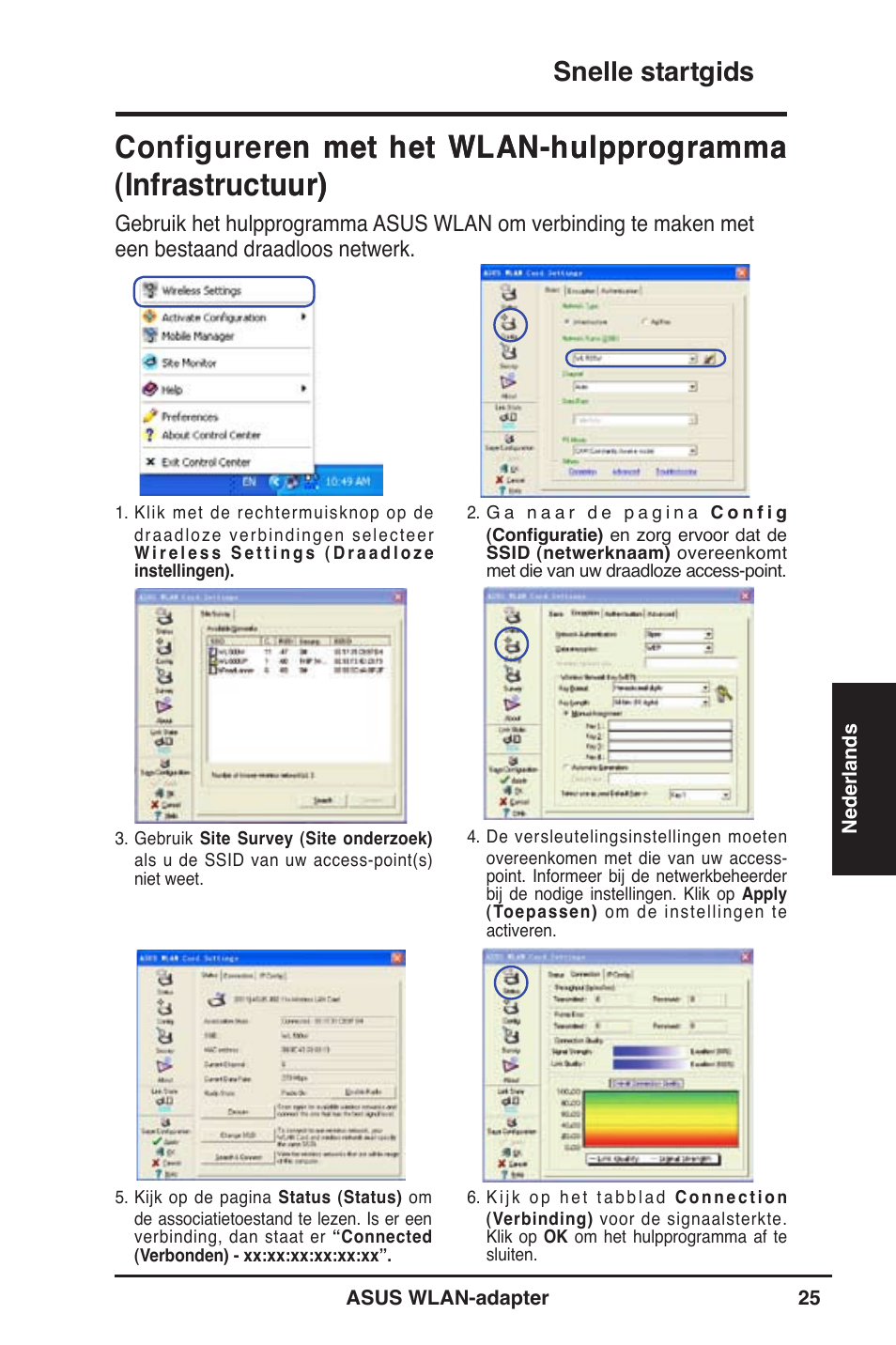 Snelle startgids | Asus WL-130N User Manual | Page 26 / 177