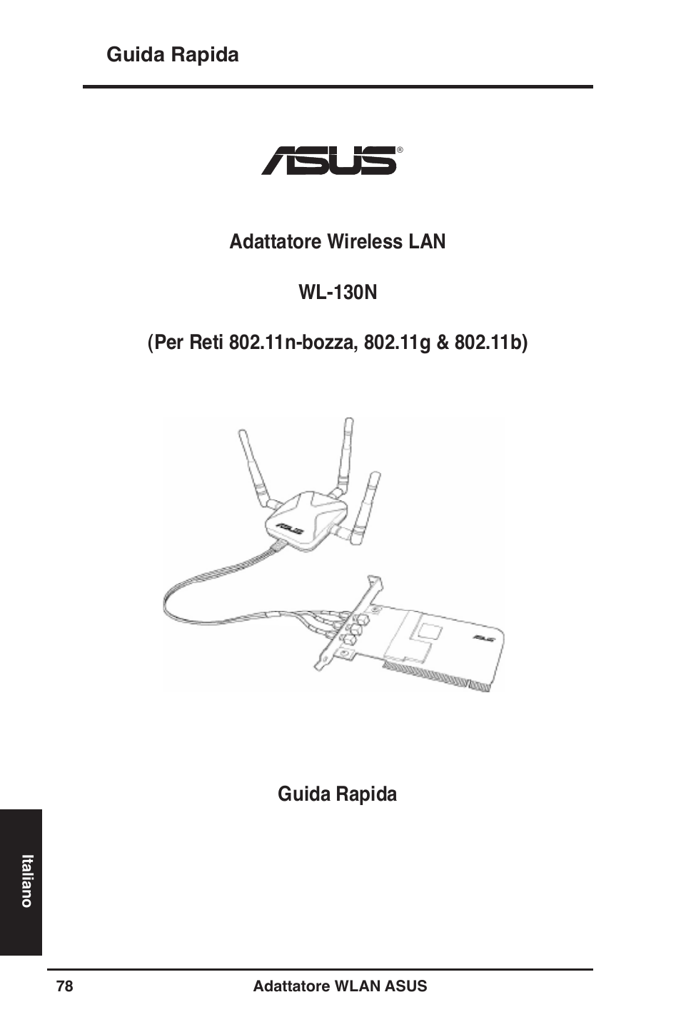Guida rapida | Asus WL-130N User Manual | Page 79 / 177
