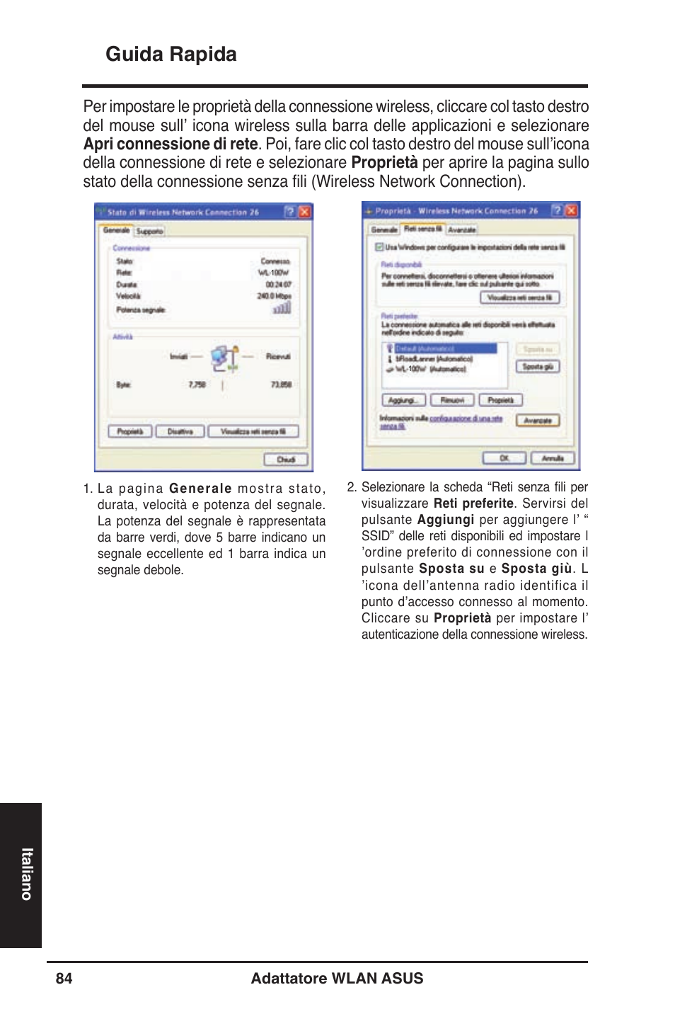 Guida rapida | Asus WL-130N User Manual | Page 85 / 177