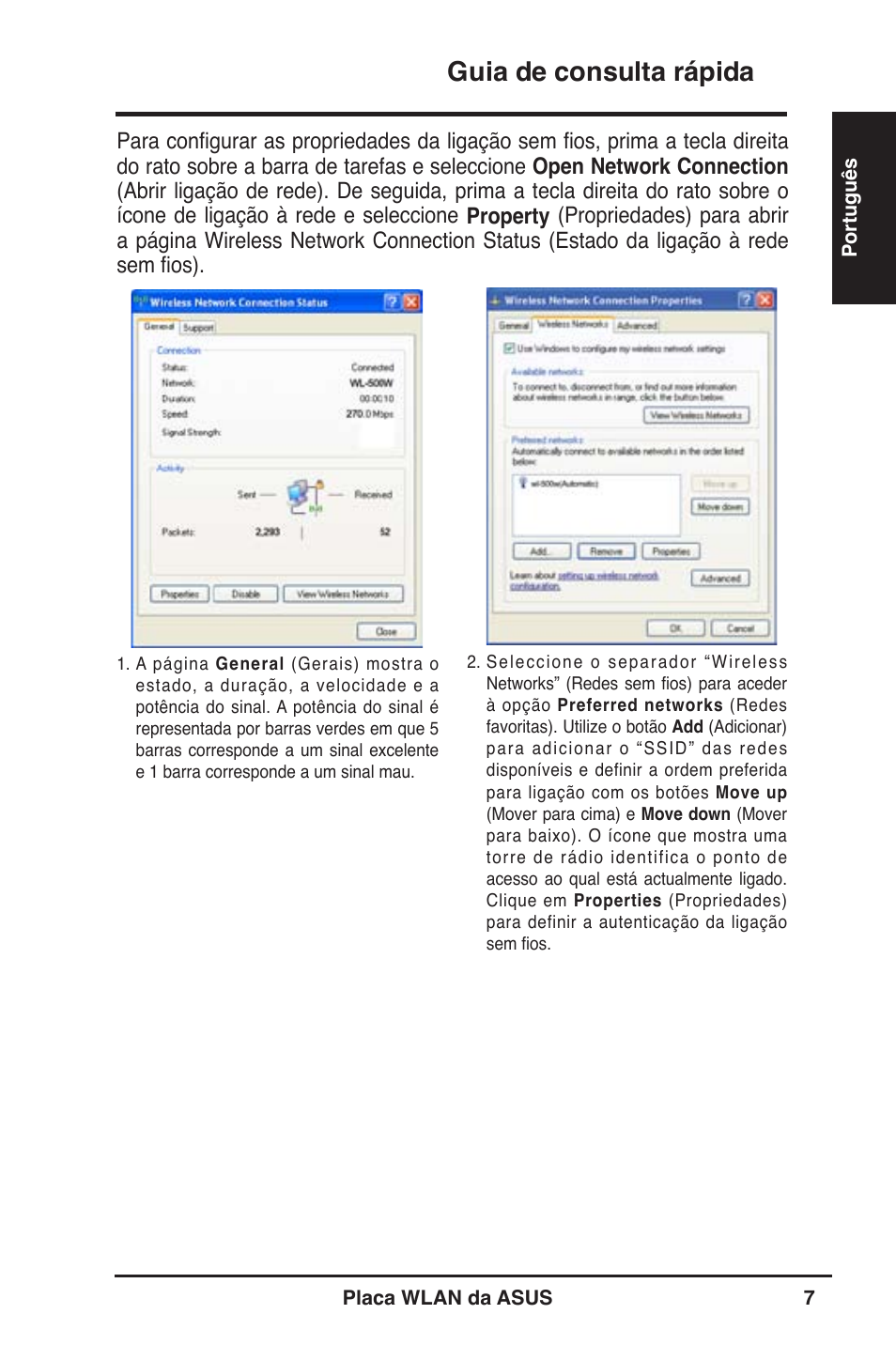 Guia de consulta rápida | Asus WL-130N User Manual | Page 99 / 177