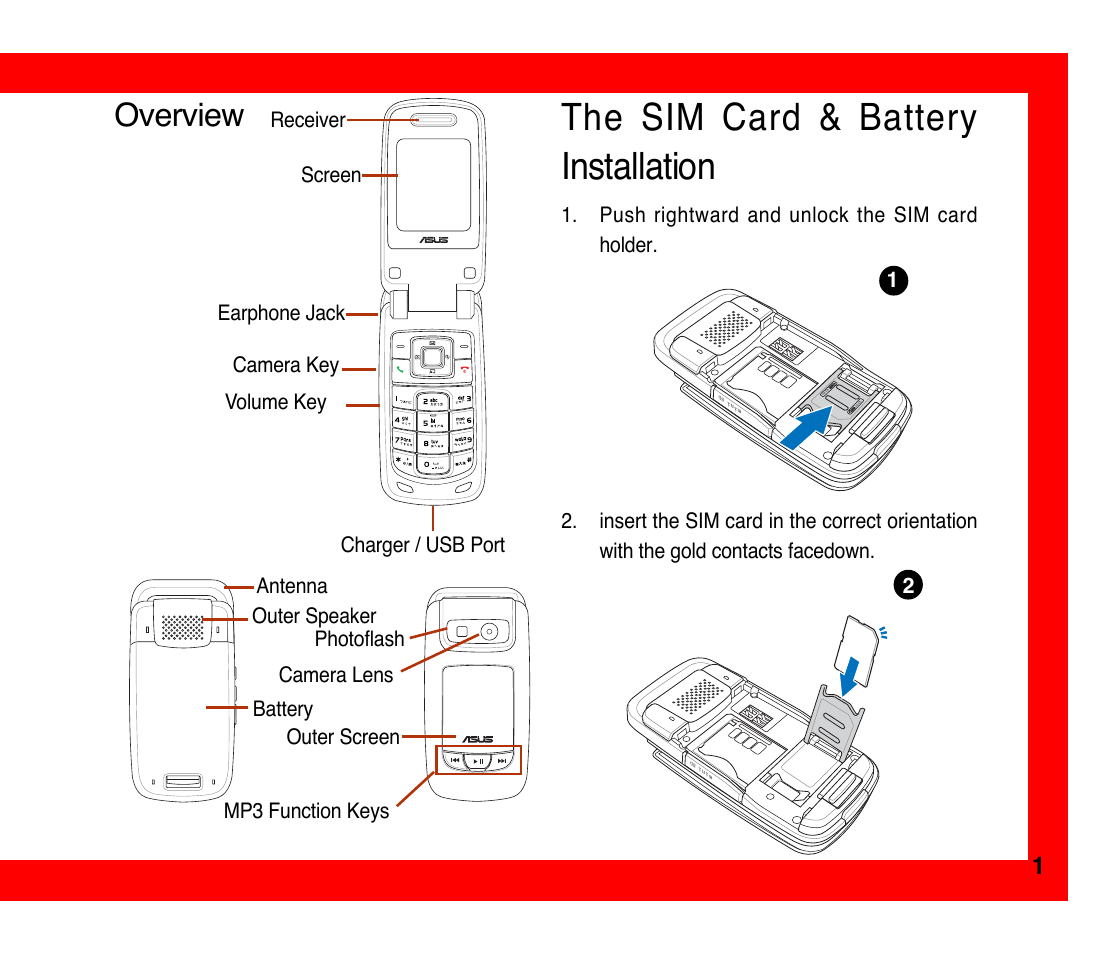 Asus M307 User Manual | 8 pages