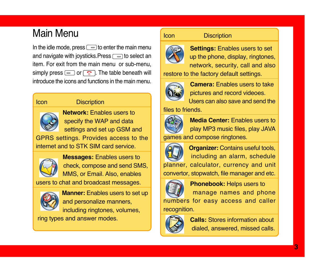 Main menu | Asus M307 User Manual | Page 3 / 8