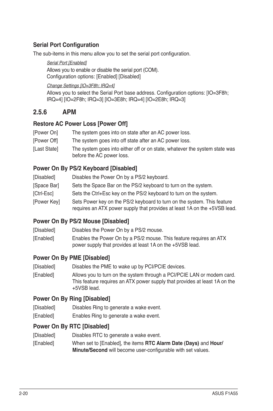 6 apm, Apm -20 | Asus F1A55 User Manual | Page 60 / 70