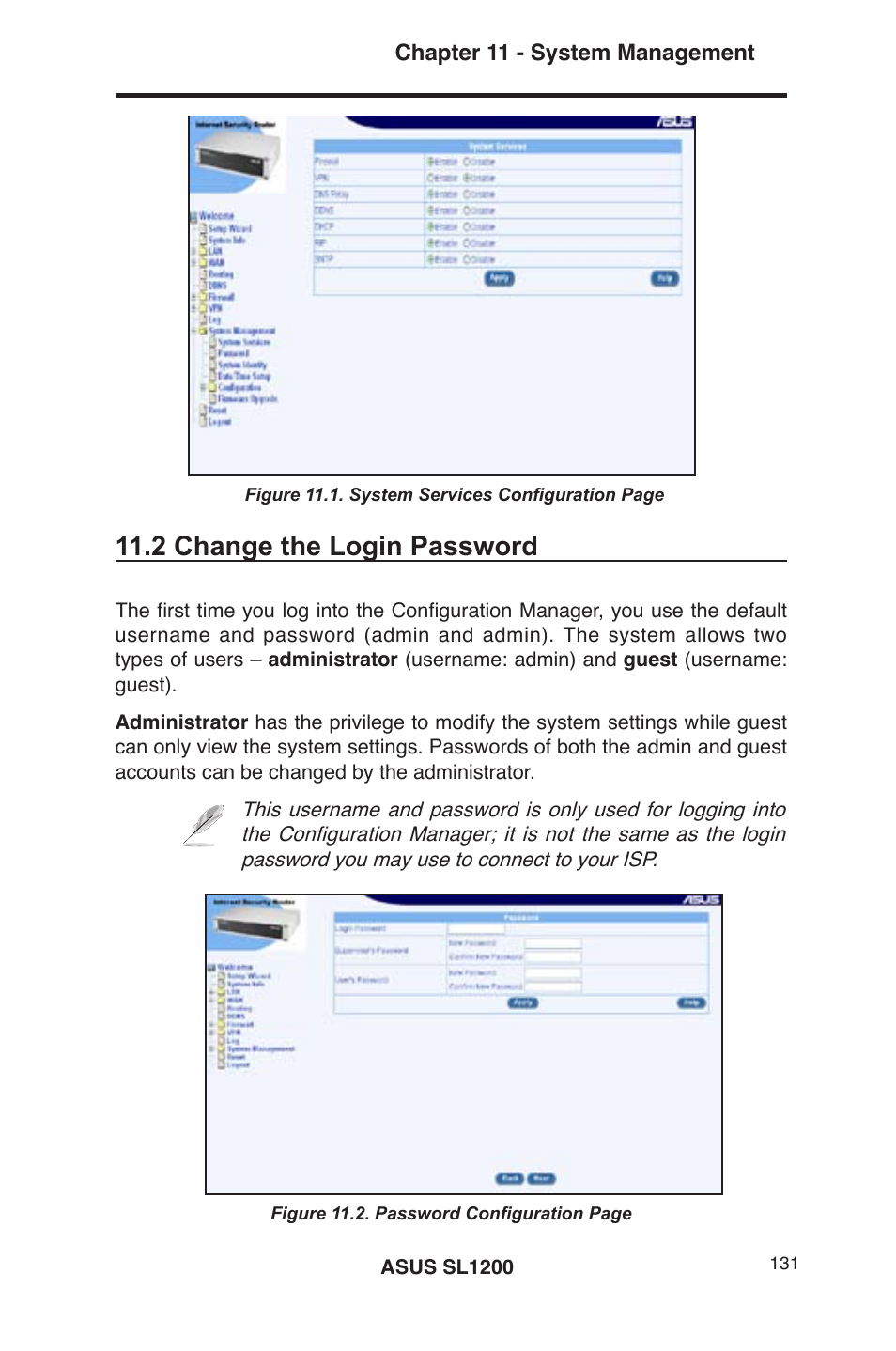 2 change the login password | Asus SL1200 User Manual | Page 148 / 175