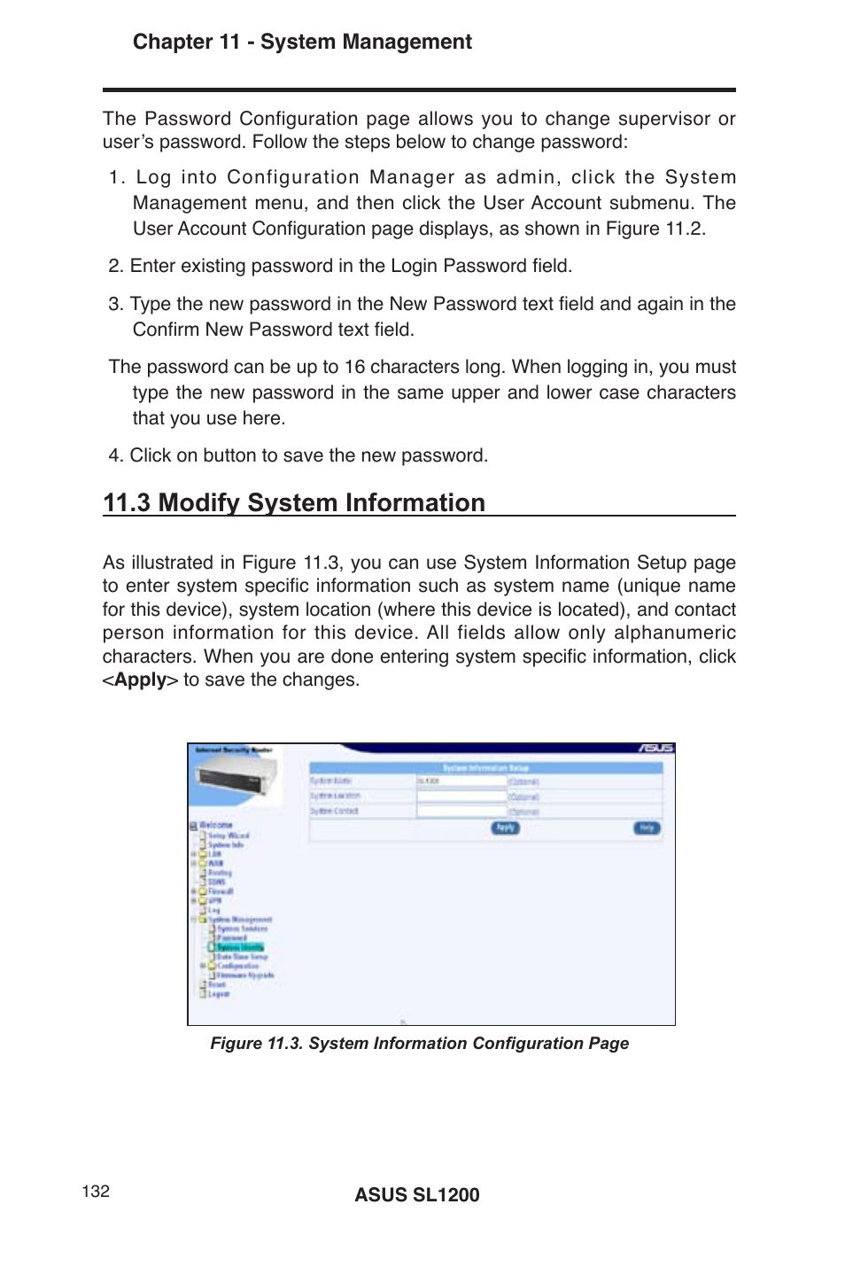 3 modify system information | Asus SL1200 User Manual | Page 149 / 175