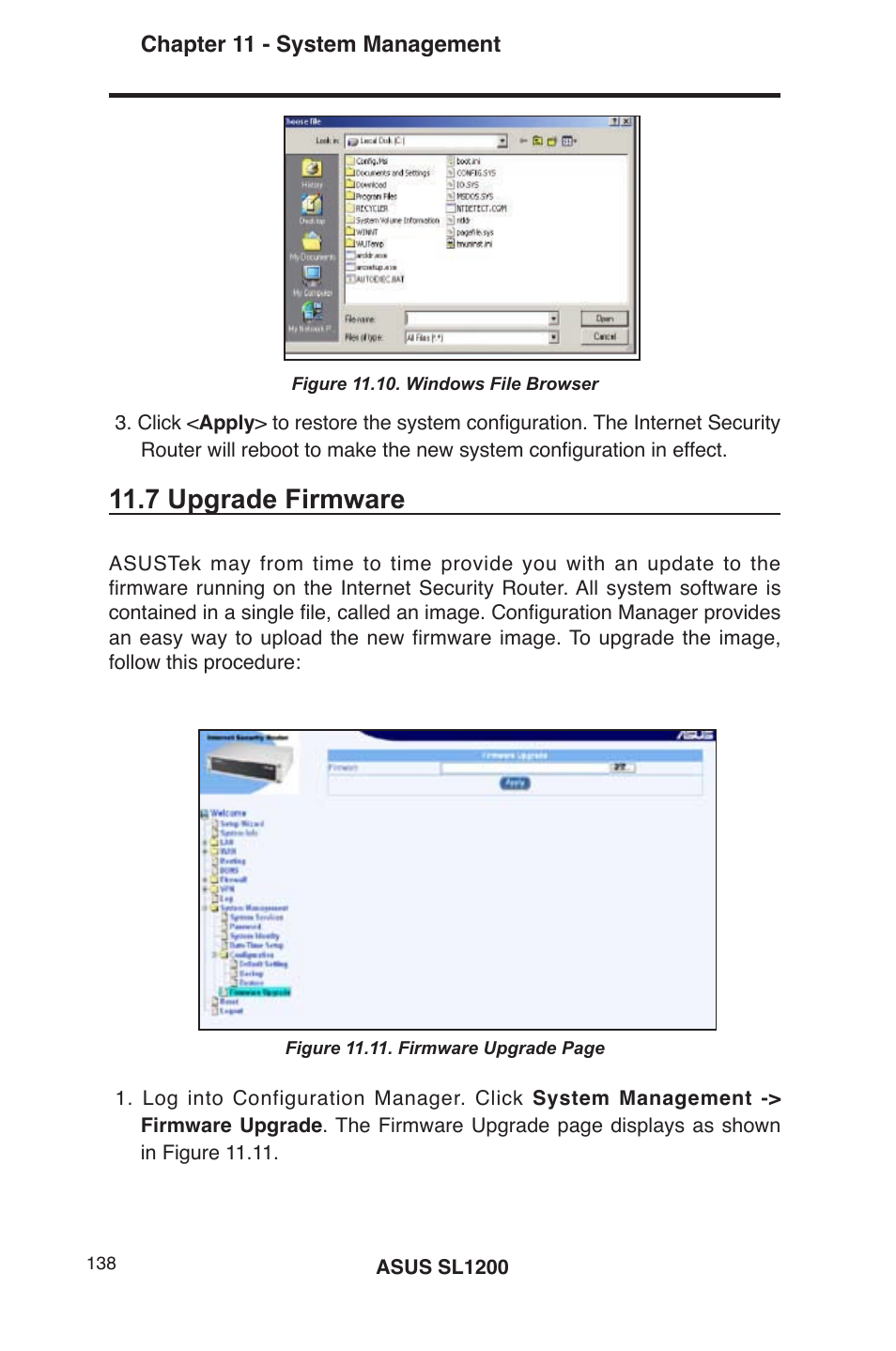 7 upgrade firmware | Asus SL1200 User Manual | Page 155 / 175