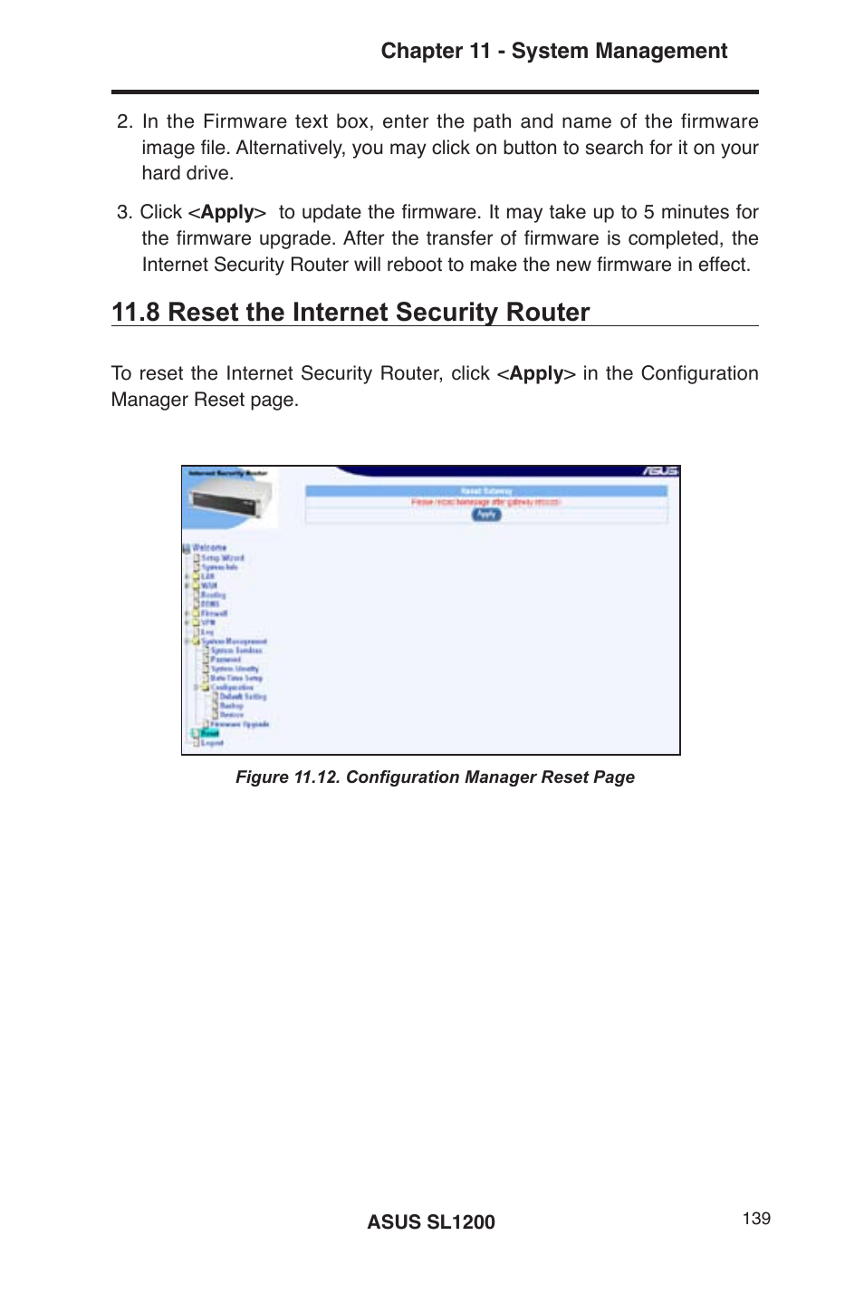 8 reset the internet security router | Asus SL1200 User Manual | Page 156 / 175