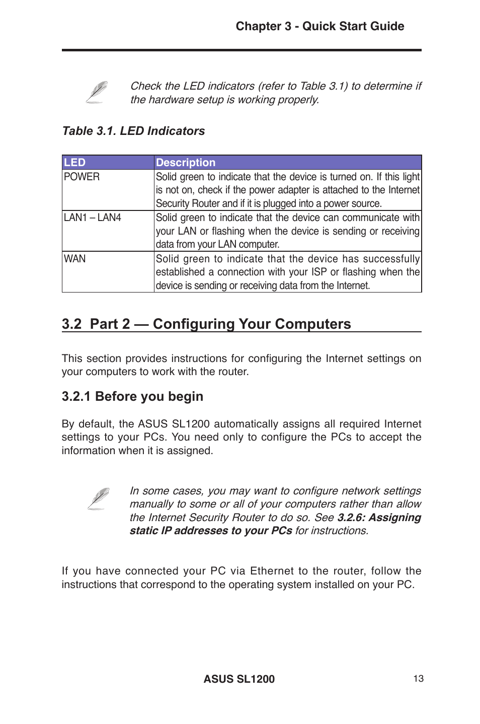 2 part 2 — configuring your computers, 1 before you begin | Asus SL1200 User Manual | Page 30 / 175
