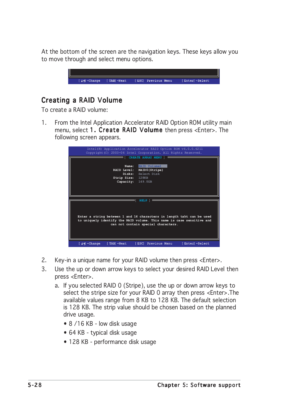 Creating a raid volume | Asus P5GD2 Deluxe User Manual | Page 140 / 150