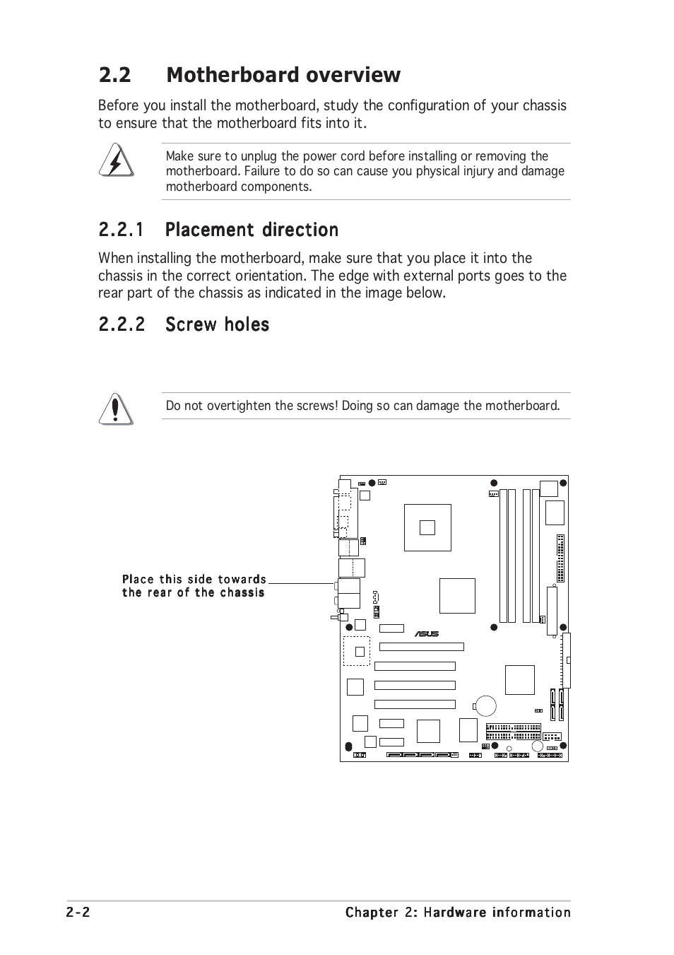 2 motherboard overview | Asus P5GD2 Deluxe User Manual | Page 26 / 150