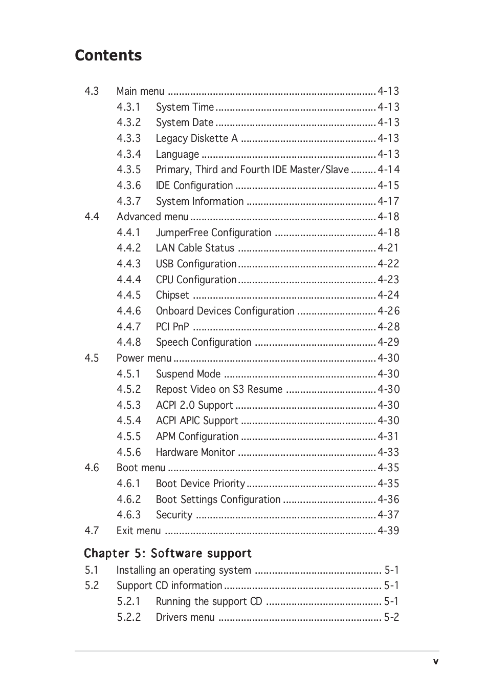 Asus P5GD2 Deluxe User Manual | Page 5 / 150