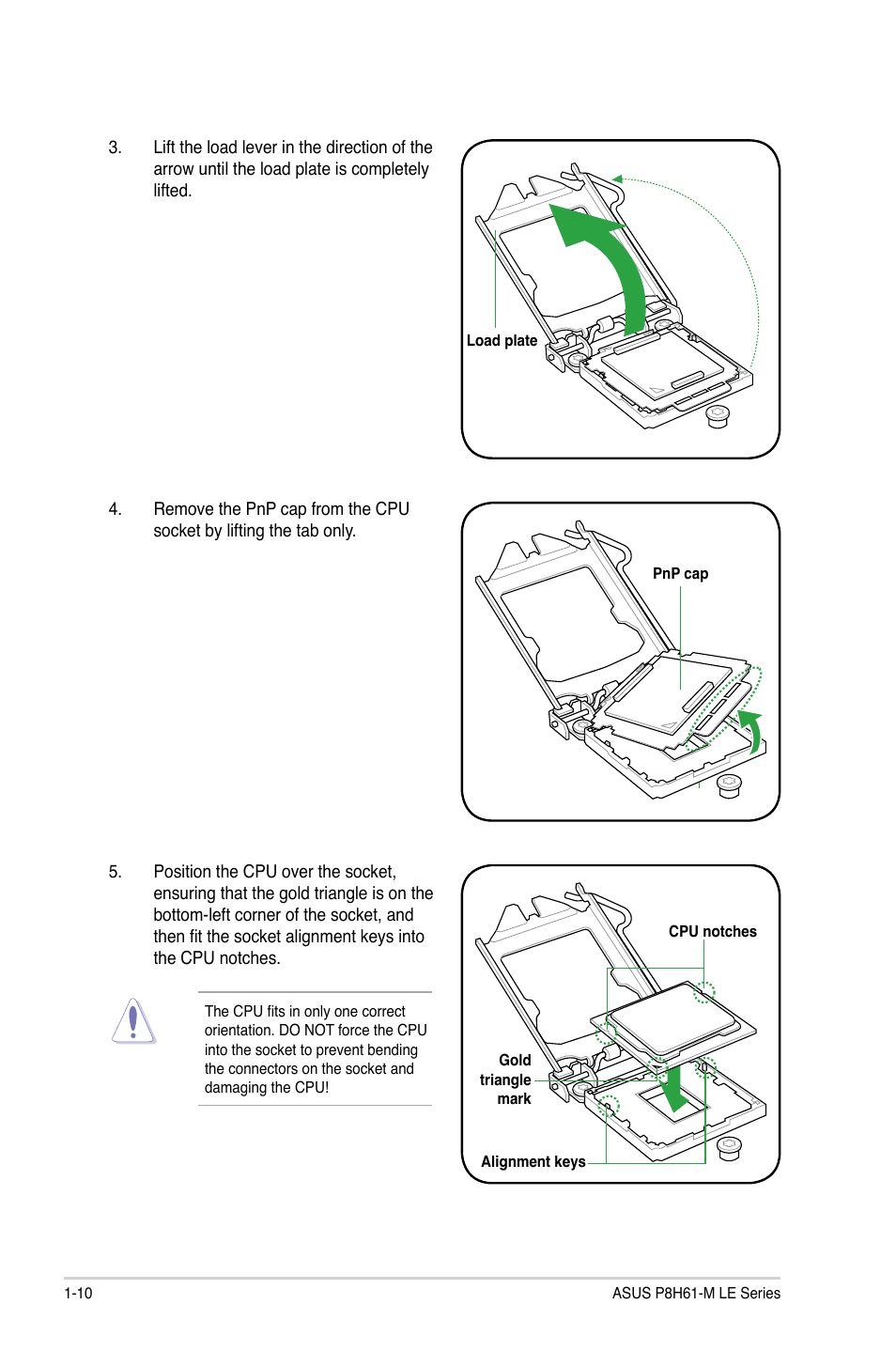 Asus P8H61-M LE/USB3 User Manual | Page 20 / 68