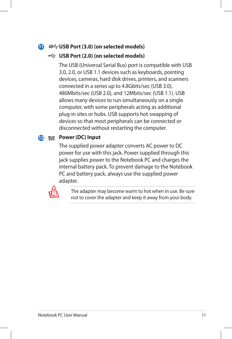 Asus U53Jc User Manual | Page 11 / 28