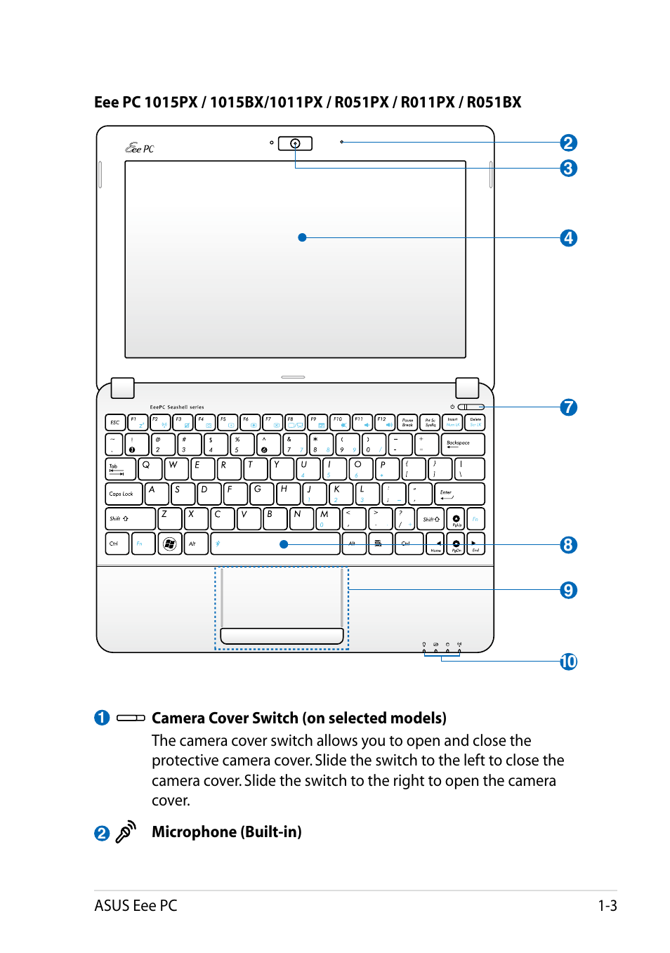 Asus Eee PC 1011BX User Manual | Page 11 / 66