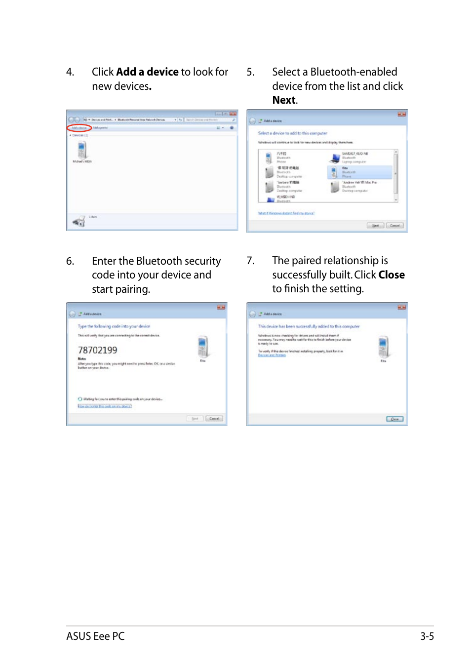 Asus Eee PC 1011BX User Manual | Page 39 / 66