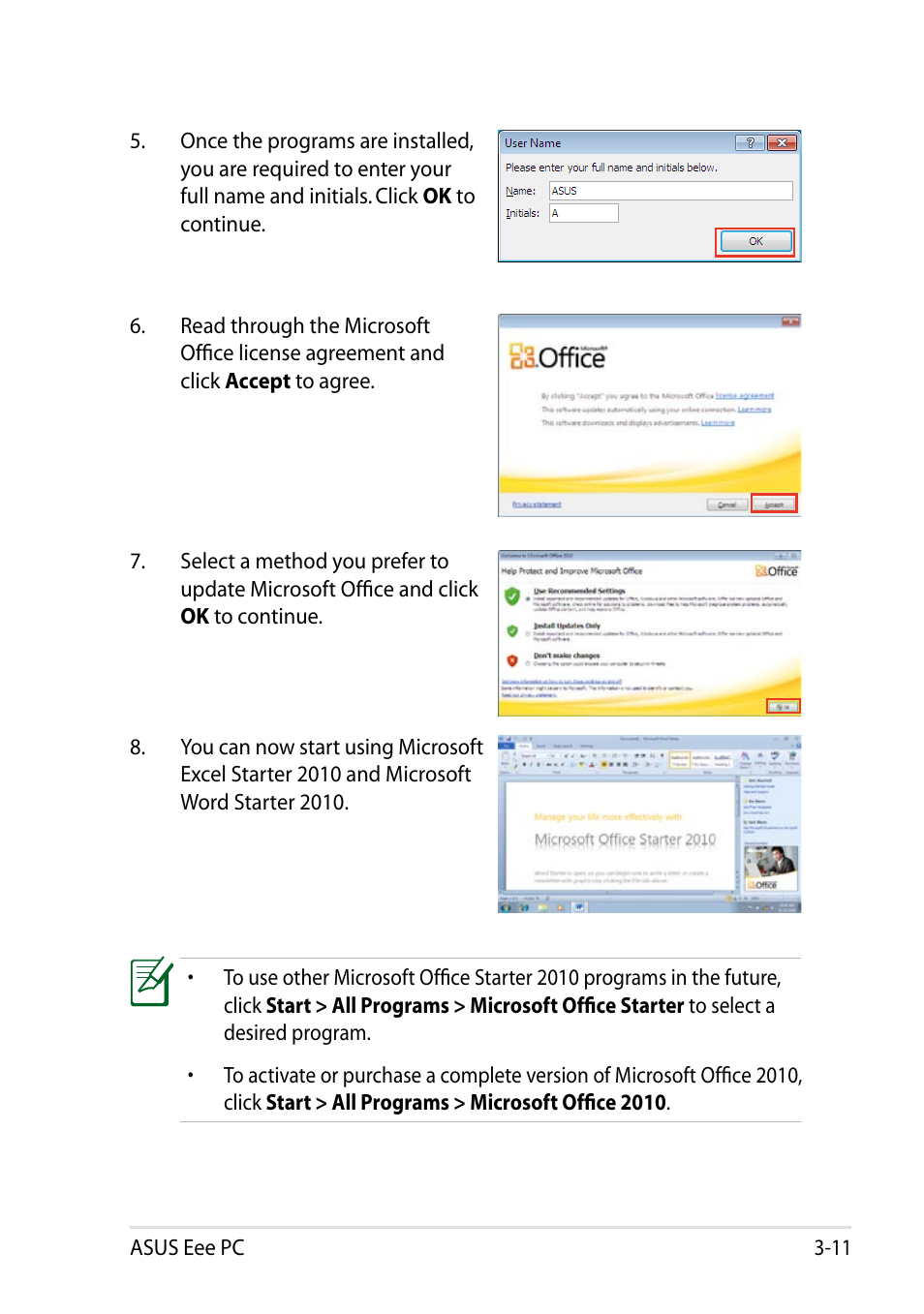 Asus Eee PC 1011BX User Manual | Page 45 / 66