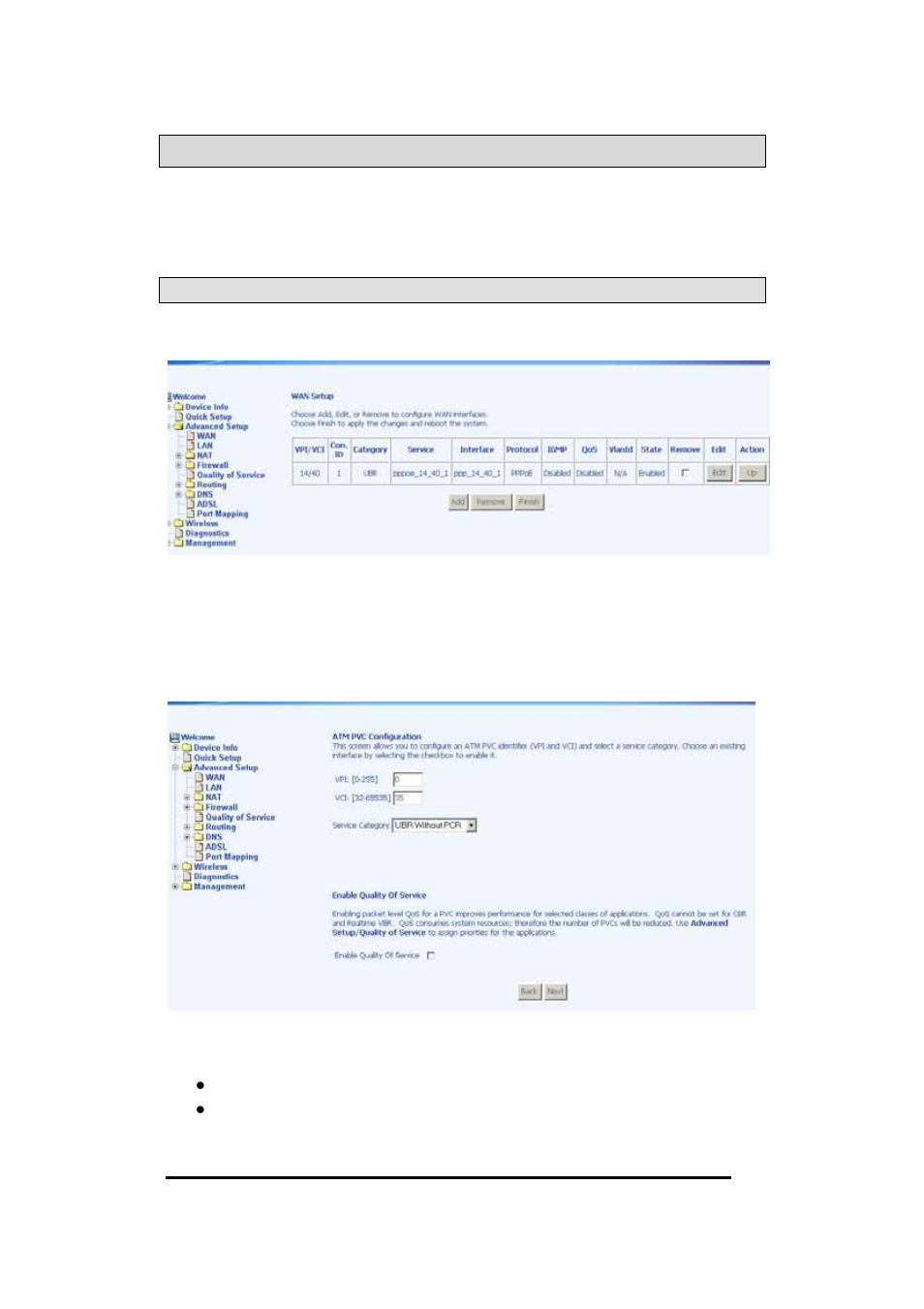 Advanced setup, Dvanced, Etup | Asus AM604g User Manual | Page 23 / 59