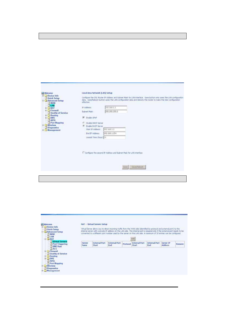 Virtual servers | Asus AM604g User Manual | Page 27 / 59