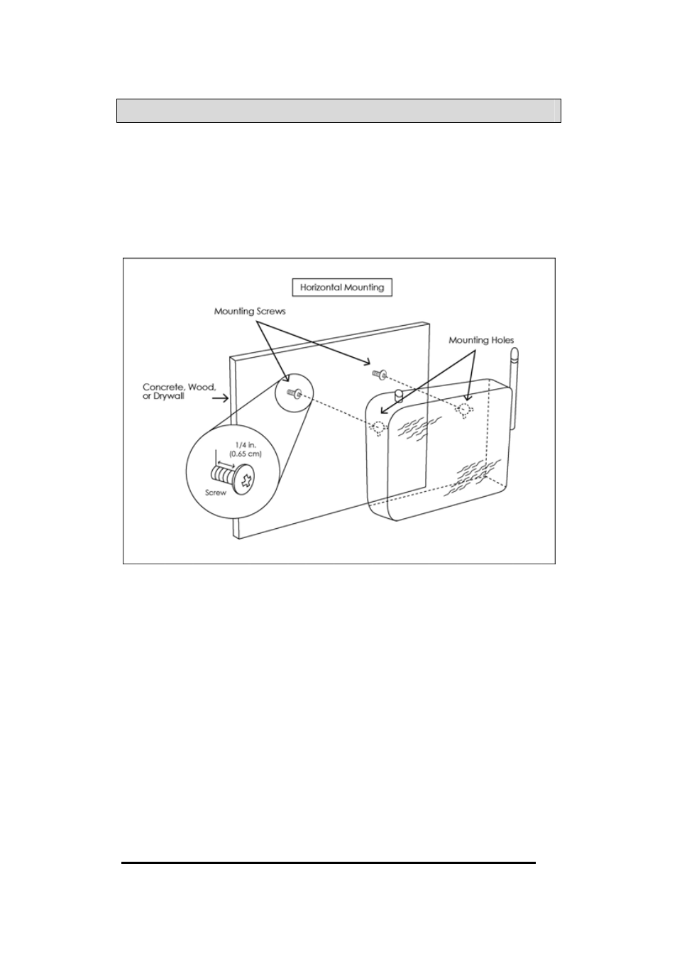 Mounting the router, Ounting the, Outer | Asus AM604g User Manual | Page 9 / 59