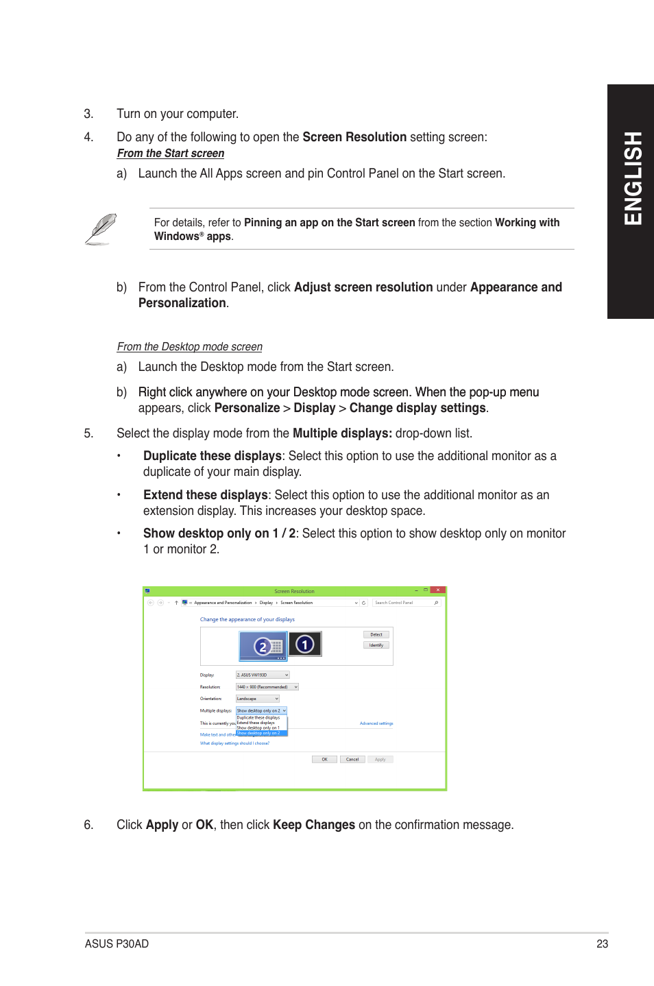 En g lis h en g li sh | Asus P30AD User Manual | Page 23 / 60