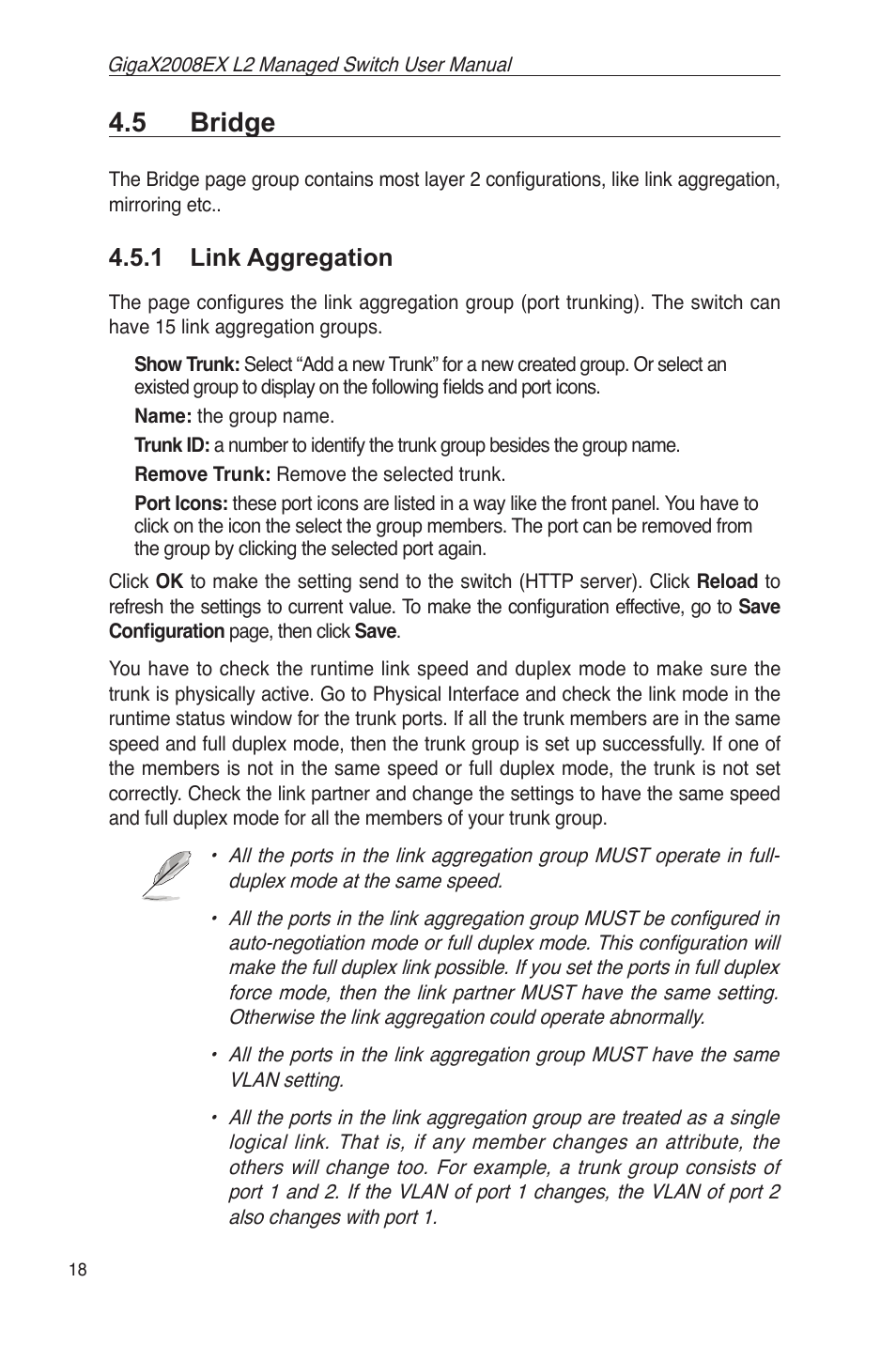 5 bridge, 1 link aggregation | Asus GigaX2008EX User Manual | Page 28 / 71