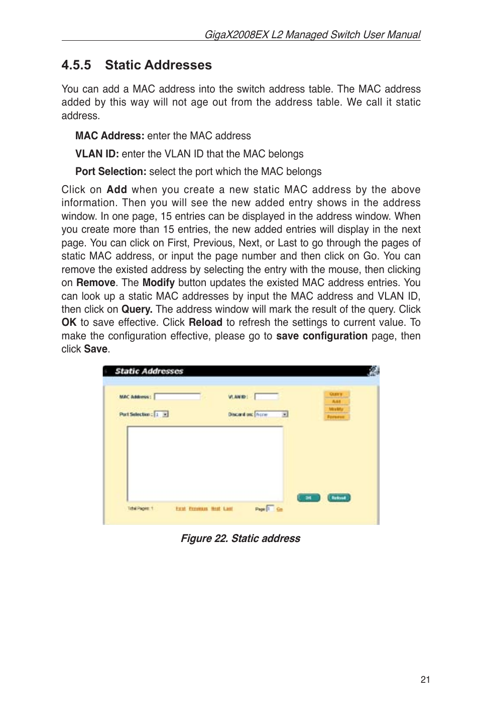 5 static addresses, Figure 22. static address | Asus GigaX2008EX User Manual | Page 31 / 71