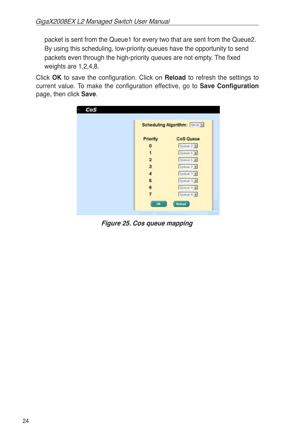 Figure 25. cos queue mapping | Asus GigaX2008EX User Manual | Page 34 / 71