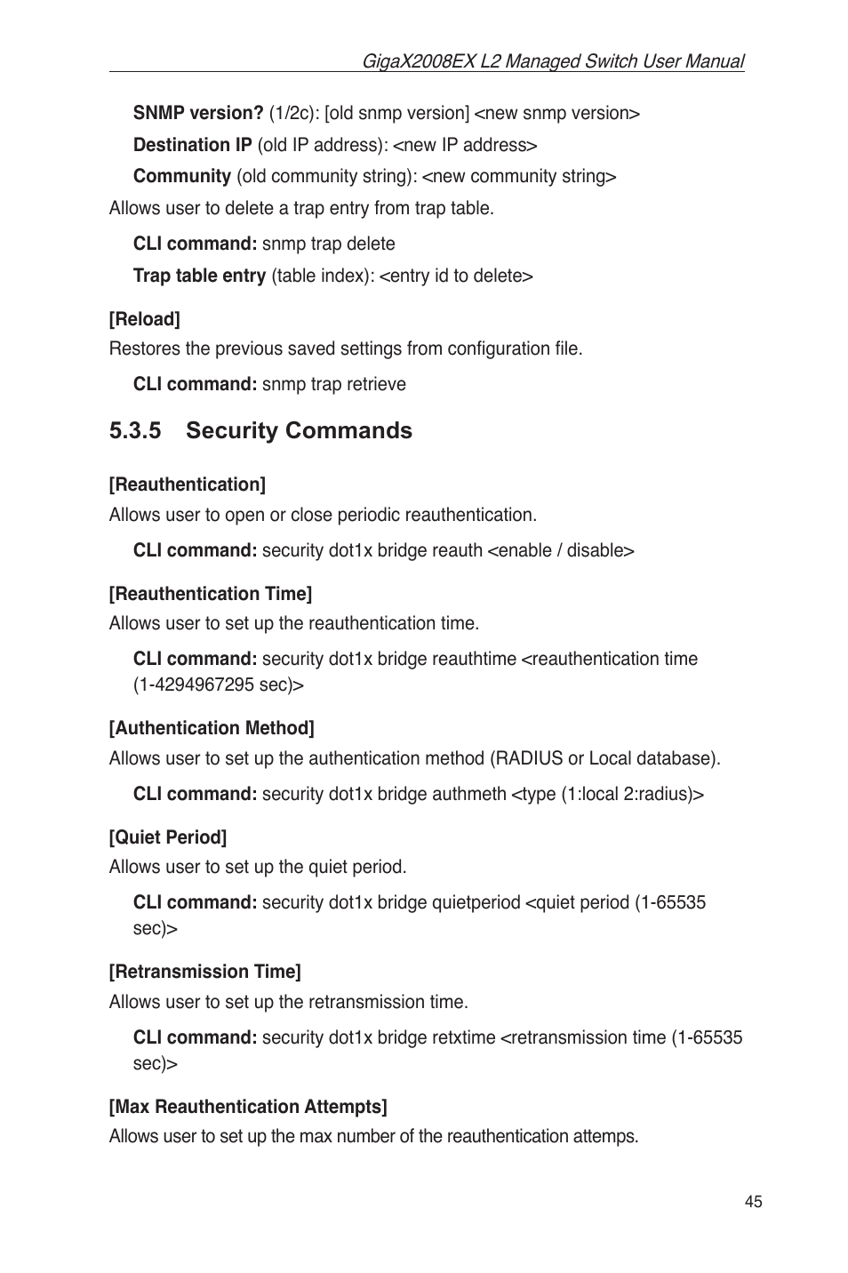 5 security commands | Asus GigaX2008EX User Manual | Page 55 / 71