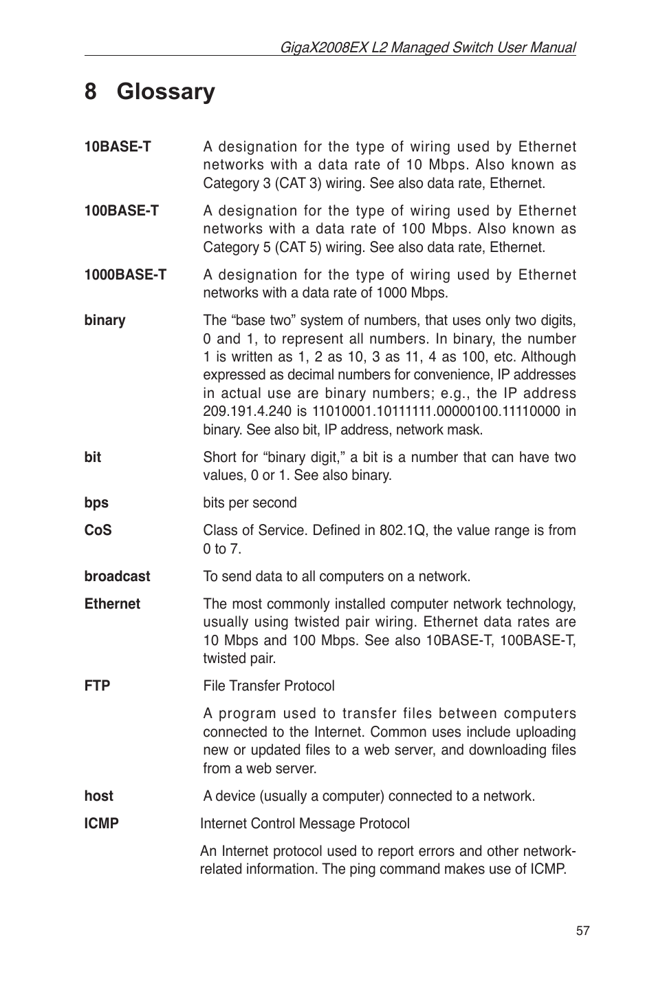 8 glossary | Asus GigaX2008EX User Manual | Page 67 / 71