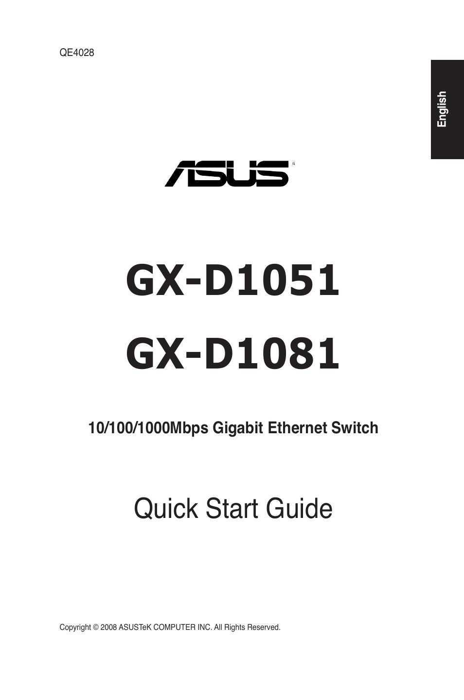 Asus GX-D1081 User Manual | 8 pages