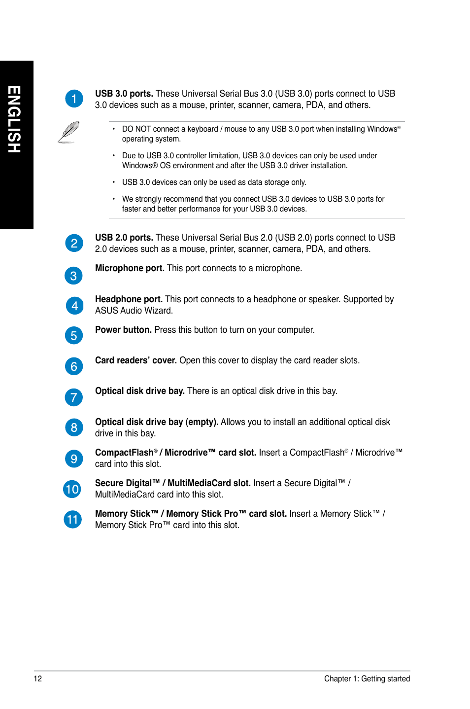 En gl is h en gl is h en gl is h en gl is h | Asus M51AC User Manual | Page 12 / 63