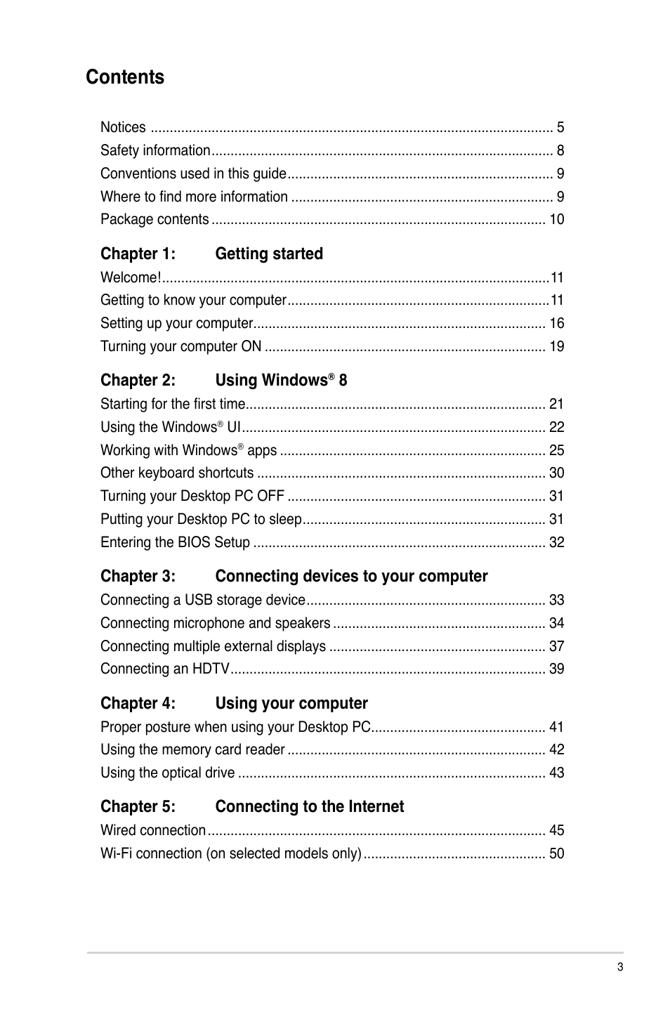 Asus M51AC User Manual | Page 3 / 63