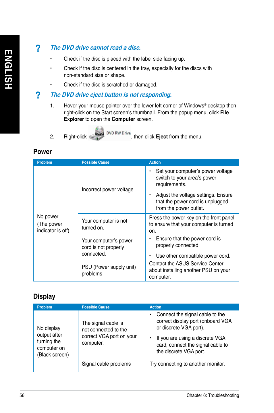 En gl is h en gl is h en gl is h en gl is h | Asus M51AC User Manual | Page 56 / 63