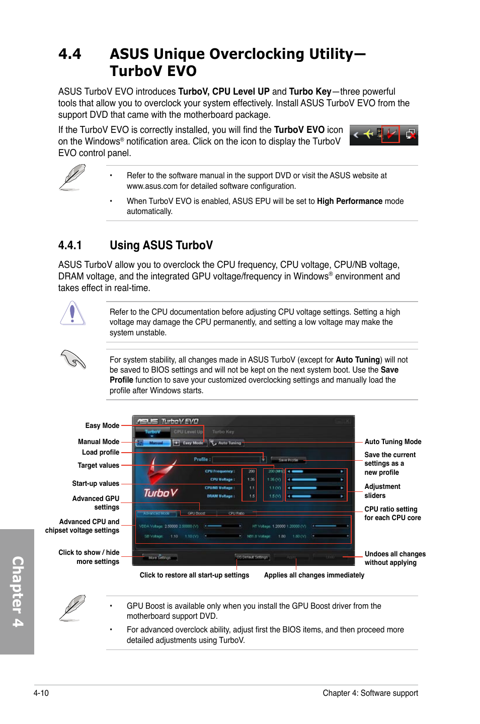 1 using asus turbov | Asus M4A89GTD PRO/USB3 User Manual | Page 110 / 132