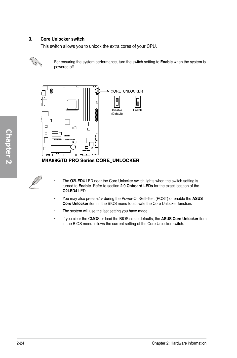 Chapter 2 | Asus M4A89GTD PRO/USB3 User Manual | Page 42 / 132