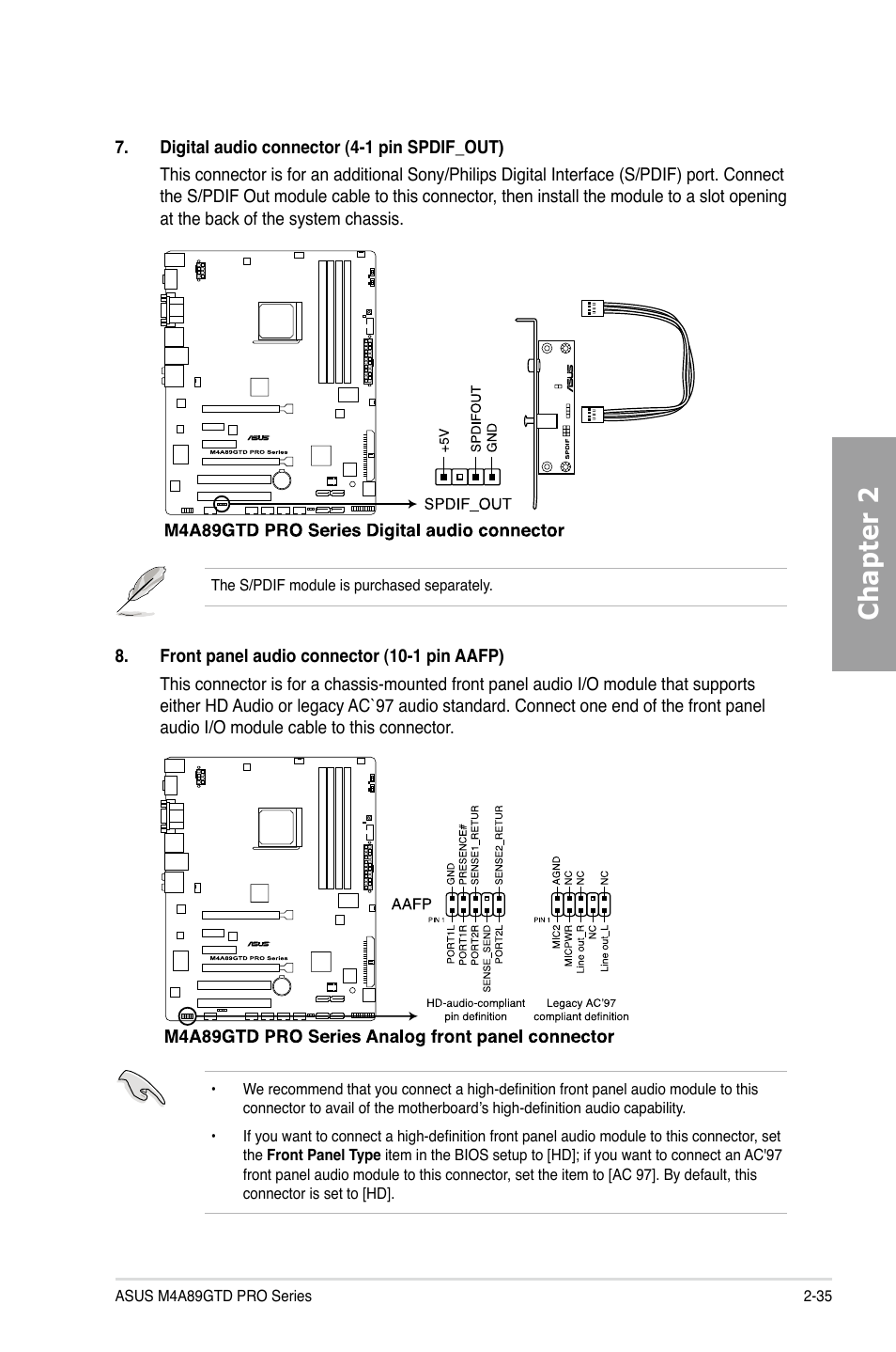 Chapter 2 | Asus M4A89GTD PRO/USB3 User Manual | Page 53 / 132