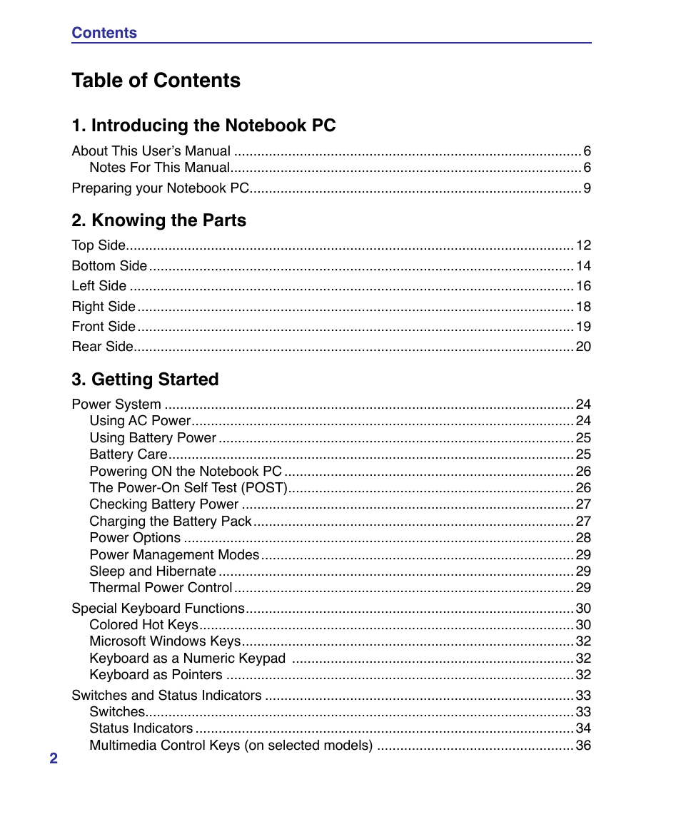 Asus X83Vm User Manual | Page 2 / 94