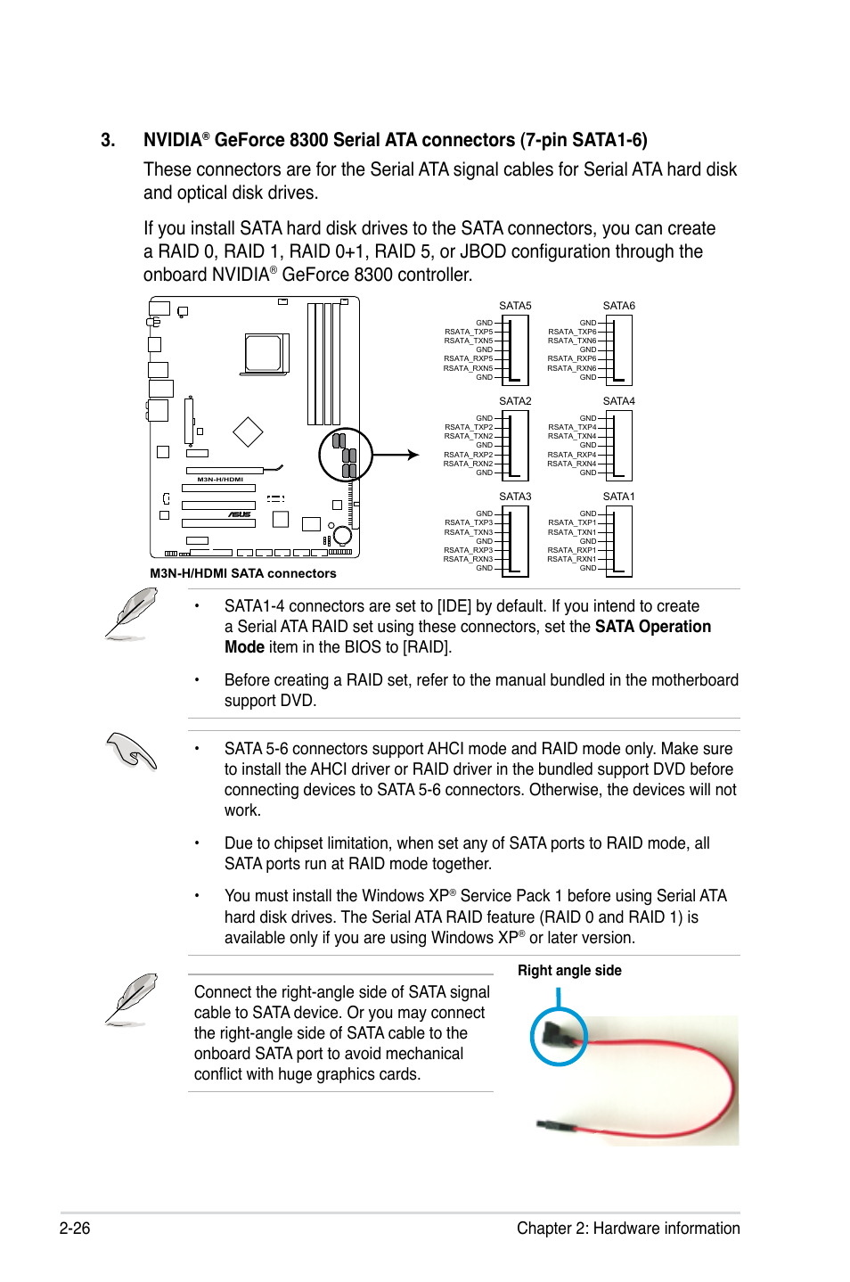 Nvidia, Geforce 8300 controller, 26 chapter 2: hardware information | Or later version | Asus M3N-H HDMI User Manual | Page 50 / 152