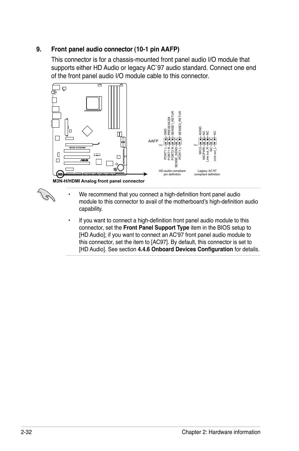 32 chapter 2: hardware information | Asus M3N-H HDMI User Manual | Page 56 / 152